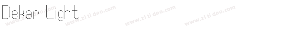 Dekar Light字体转换